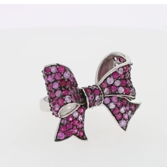 EFFY Pink Sapphire Bowtie NWT Ring 💖 - Picture 10 of 12